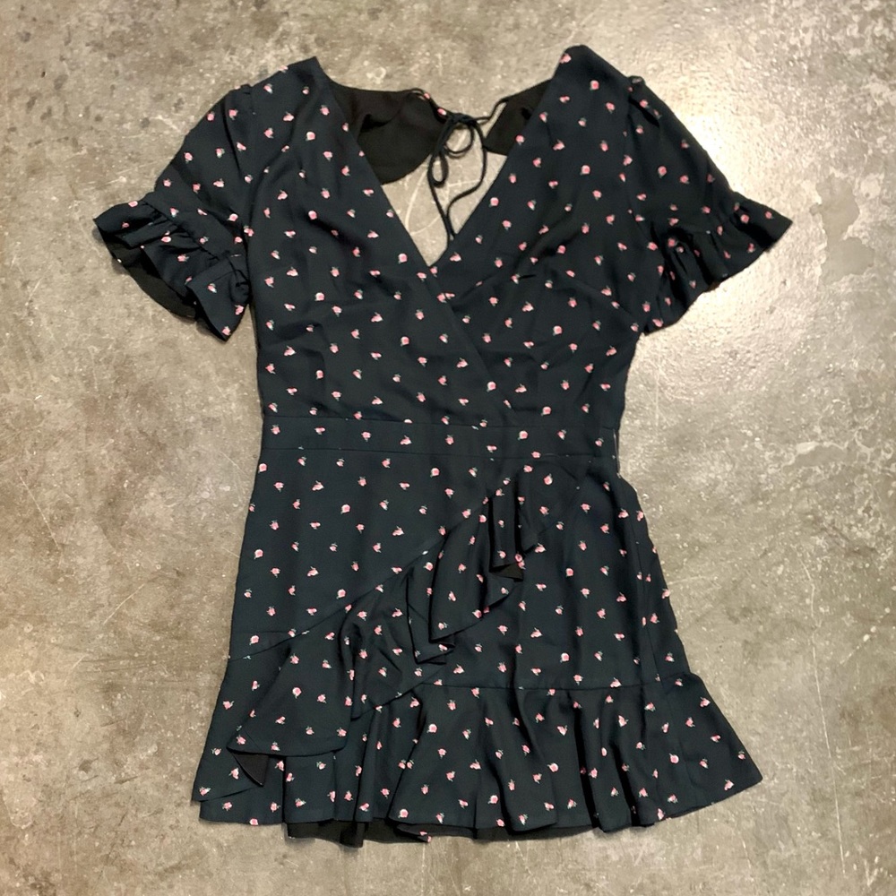 Black Floral Romper Dress